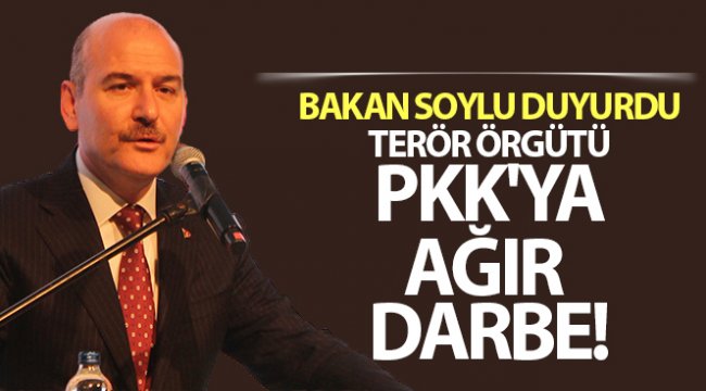 Bakan Soylu duyurdu: Terör örgütü PKK'ya ağır darbe!