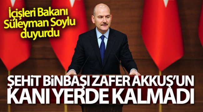 Şehit Binbaşı Zafer Akkuş'un kanı yerde kalmadı