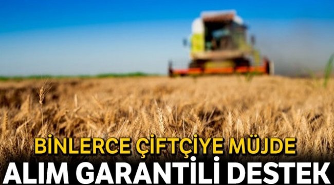 8 bin çiftçiye alım garantili destek