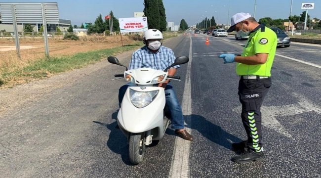 İzmir'de drone destekli motosiklet denetimi