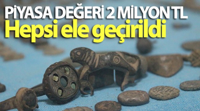 Piyasa değeri 2 milyon TL olan tarihi eser ele geçirildi