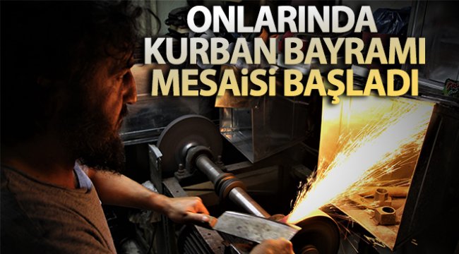 Bıçak bileme ustalarının 'Kurban Bayramı' mesaisi