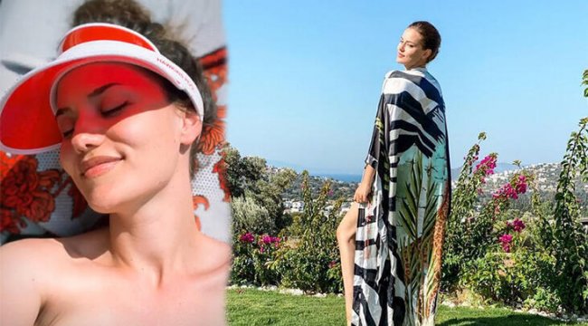 Fahriye Evcen'in Bodrum tatili