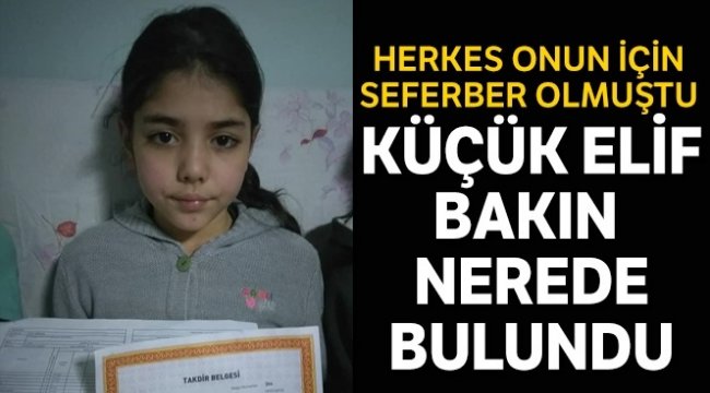 Giresun'da kaybolan Elif sağ olarak bulundu