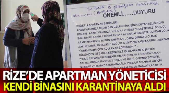 Rizeli kendi karantinasını kendisi belirledi