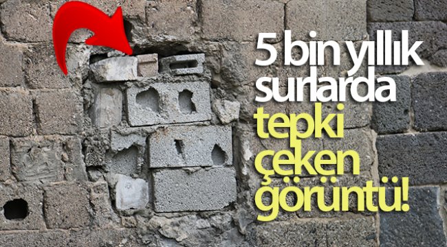 5 bin yıllık Diyarbakır surlarının bir kapısı briket ile kapatıldı