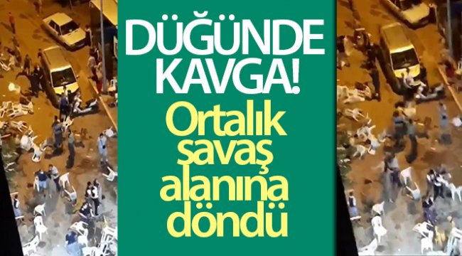 Düğünde kavga çıktı, ortalık savaş alanına döndü