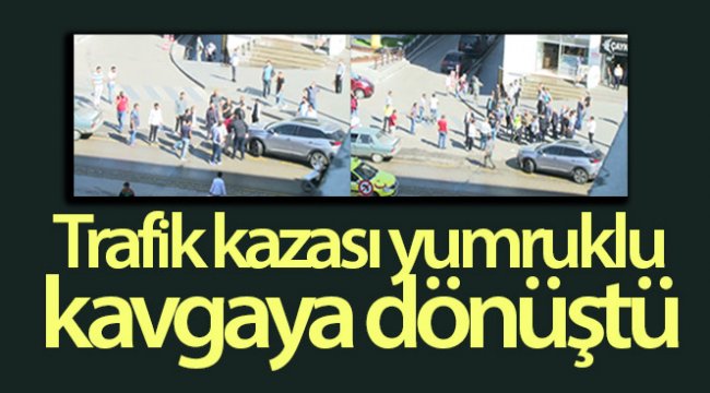 Erzurum'da trafik kazası yumruklu kavgaya dönüştü