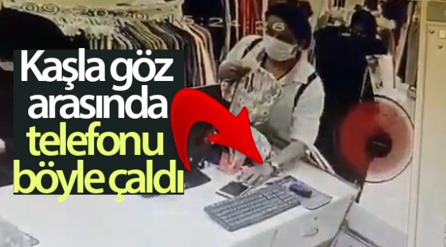 Fatih'te cep telefonu çalan hırsız kamerada