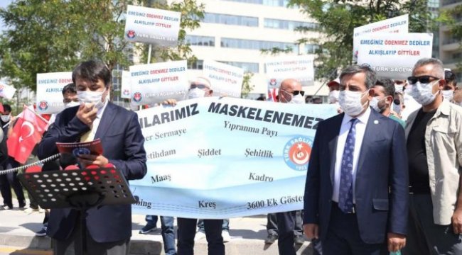 Sağlık çalışanları isyan etti: Sorunlarımız maskelenemez