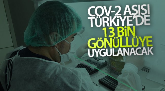 Koronavirüse karşı geliştirilen Cov-2 aşısı Türkiye'de 13 bin gönüllüye uygulanacak