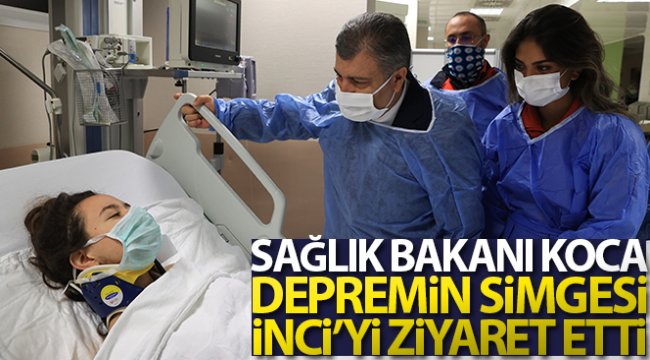 Sağlık Bakanı Koca, depremin simgesi İnci'yi ziyaret etti