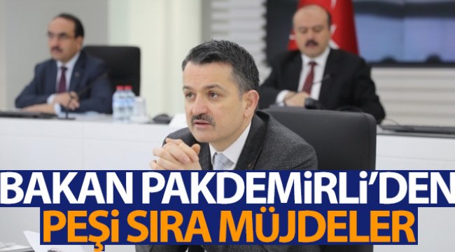 Tarım ve Orman Bakanı Bekir Pakdemirli'den peşisıra müjdeler