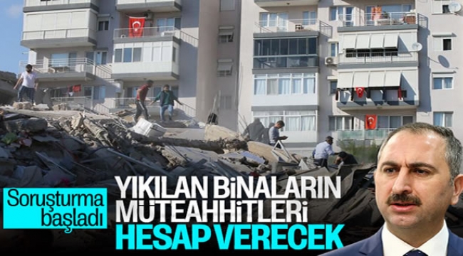 Yıkılan binaların müteahhitleri hesap verecek