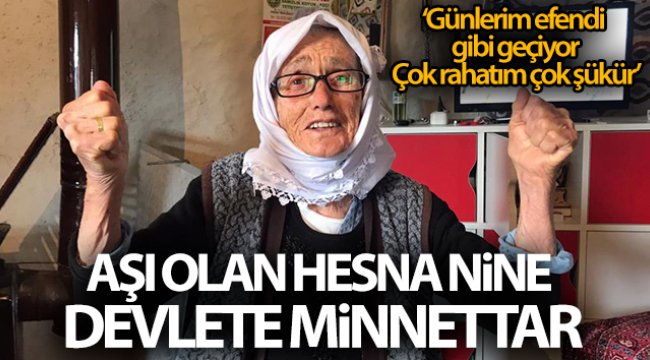 Aşı olan Hesna nine devlete minnettar