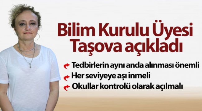 Bilim Kurulu Üyesi Taşova: 'Bütün tedbirlerin aynı anda alınması önemli'