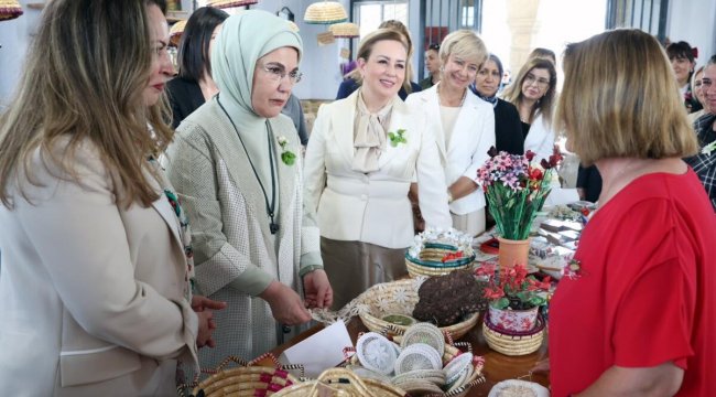 Emine Erdoğan'dan KKTC'deki kadın kooperatifine ziyaret