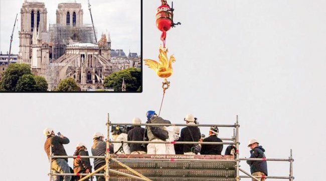 Notre Dame'ın horozu eve döndü