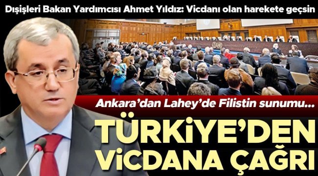 Ankara'dan Lahey'de Filistin sunumu: Türkiye'den vicdana çağrı