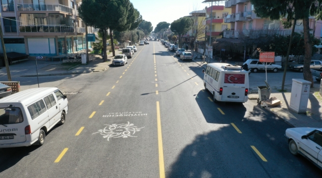 AYDIN BÜYÜKŞEHİR BELEDİYESİ NAZİLLİ 5 EYLÜL CADDESİ'NDE ÇALIŞMALARINI TAMAMLADI