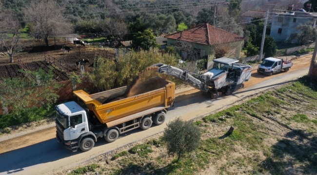 BÜYÜKŞEHİR BELEDİYESİ GERMENCİK ÜZÜMLÜ - MORALI ARASINDA YOL YAPIM ÇALIŞMALARINA DEVAM EDİYOR