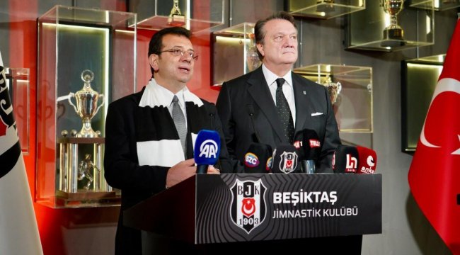 İBB Başkanı İmamoğlu Beşiktaş Başkanı Hasan Arat'ı ziyaret etti