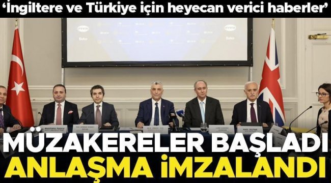 Türkiye ve İngiltere arasında anlaşma imzalandı! Bakan Bolat gelişmeyi duyurdu