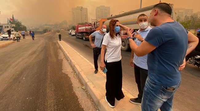 Başkan Ünsal yangın yerinde: Teyakkuz halindeyiz!