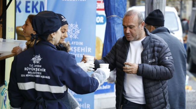 Başkan Çerçioğlu, soğuk kış günlerinde esnafların ve vatandaşların yanında